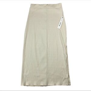 Aqua Cream Midi Skirt, NWT